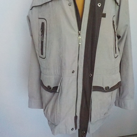 Mian Classic Taupe Micro Satin Jacket - Picture 9 of 11